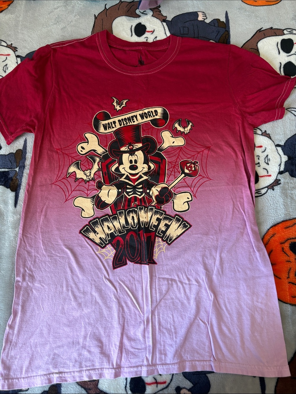 Disney Pink to Lavender Ombre Halloween 2017 Mickey Tee